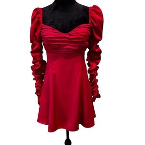 Boskemper Australia Ruched Dress in Red, Small, Holidays Event Party Sexy Soiree